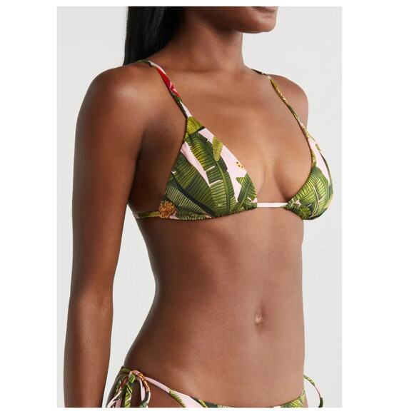 FARM Rio Banana Leaves Bikini Top Size XS - Picture 3 of 9